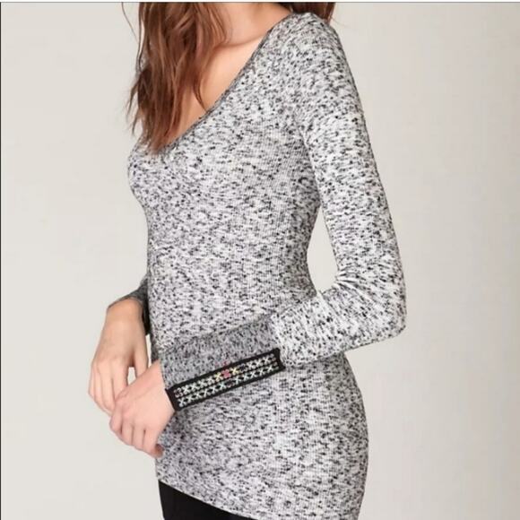 Free People Tops - Free People Small Grey Freckles Henley